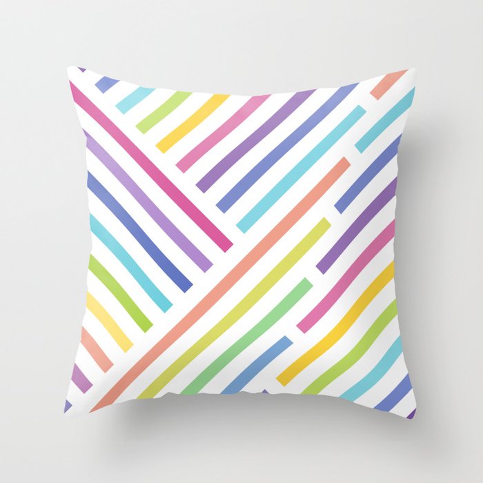 Rainbow Stripes Geometric Art